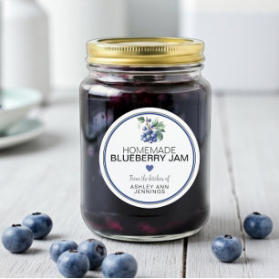 Homemade Blueberry Jam Label From the Kitchen Of