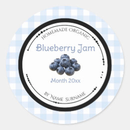 Homemade Blueberry Jam Label Sticker