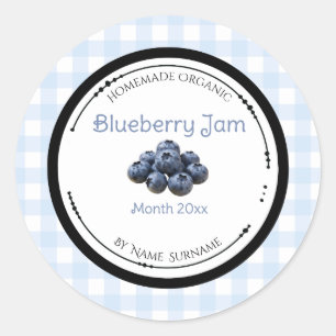 Homemade Blueberry Jam Label Sticker
