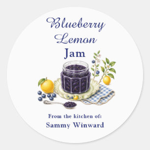 Homemade Blueberry Lemon Jam Gift Label