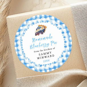 Homemade Blueberry Pie Food Label