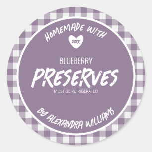 Homemade Blueberry Preserves Classic Round Sticker