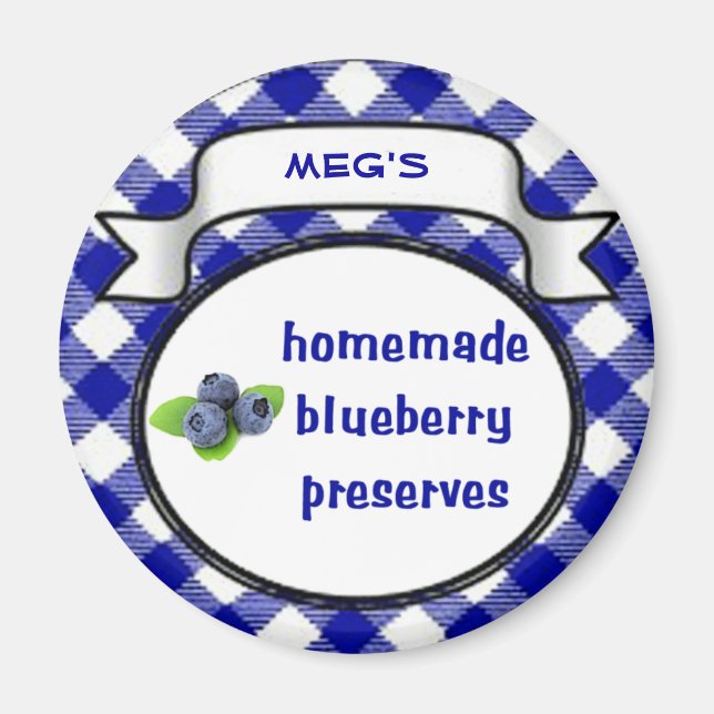 Homemade Blueberry Preserves Magnet (Front)