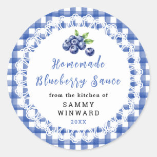 Homemade Blueberry Sauce Jar Label