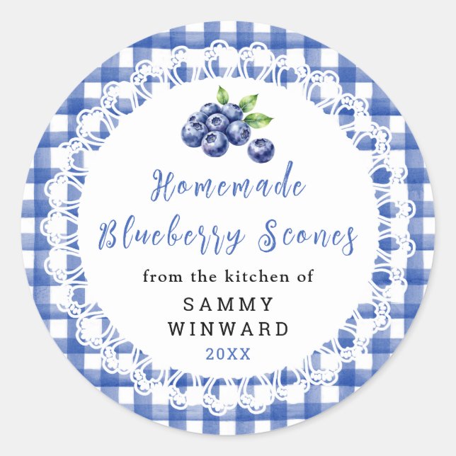 Homemade Blueberry Scone Label (Front)