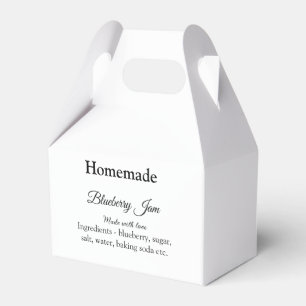 Homemade blueberry y jam made with love add text favour box
