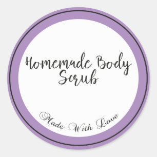 Homemade Body Scrub Classic Round Sticker