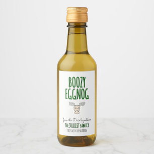 Homemade Boozy Eggnog Bottle Label