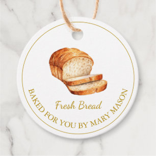 Homemade Bread Favour Tags White