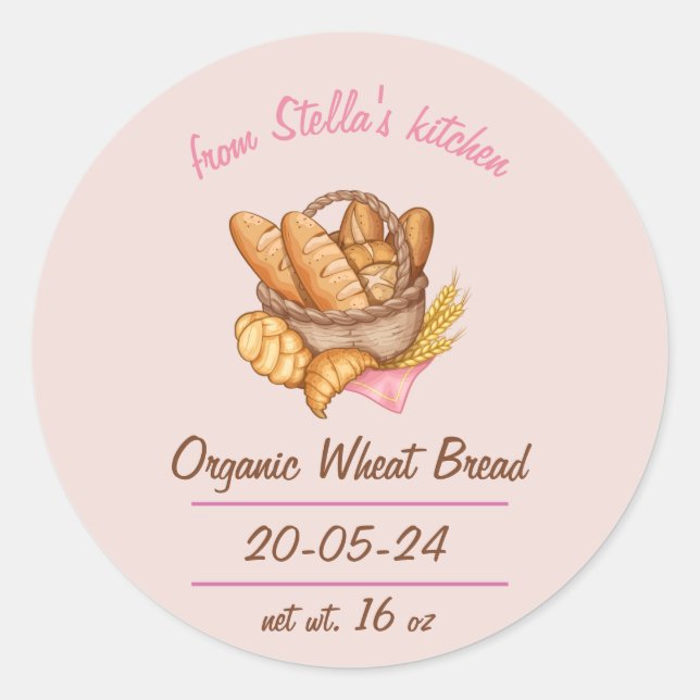 Homemade Bread Label Sticker (Front)