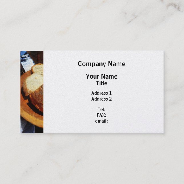 Homemade Bread - Platinum Finish Business Card (Front)