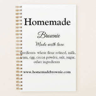Homemade brwonie made with love add text website planner