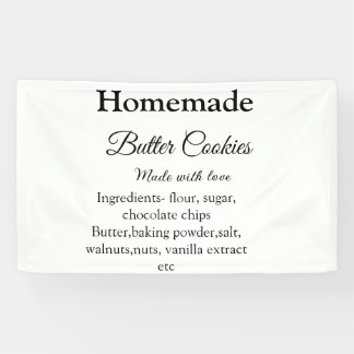 Homemade butter cookies made with love add text banner