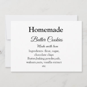 Homemade butter cookies made with love add text holiday card