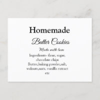 Homemade butter cookies made with love add text