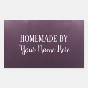 Homemade By Bakery Cookie Cake Vintage Blackboard Rectangular Sticker
