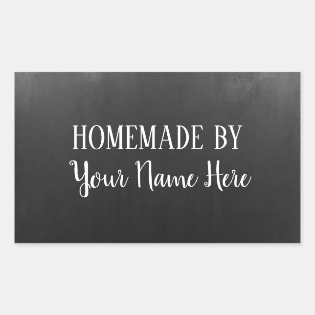 Homemade By Bakery Cookie Cake Vintage Blackboard Rectangular Sticker (Front)