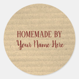 Homemade By Bakery Cookie Cake Vintage Craft Classic Round Sticker
