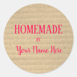 Homemade By Bakery Cookie Cake Vintage Craft Classic Round Sticker