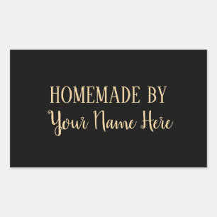 Homemade By Cookie Cake elegant modern Rectangular Sticker