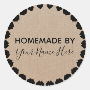 Homemade By Cookie Cake Vintage Craft Classic Roun Round Sticker
