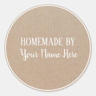 Homemade By Cookie Cake Vintage Craft Classic Round Sticker