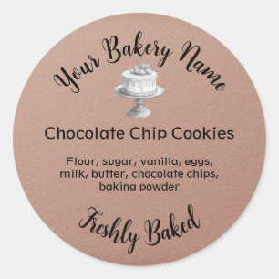 Homemade Cake Business Baking Classic Round Sticker