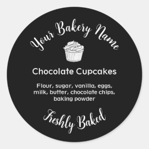Homemade Cake Business Logo Baking Label Black