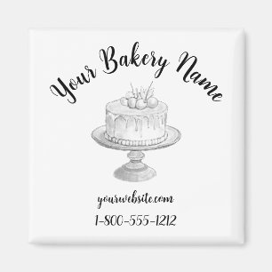 Homemade Cake Business Promotional Gift White Magnet