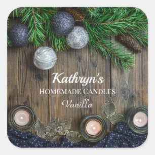 Homemade Candles Personalised Square Sticker