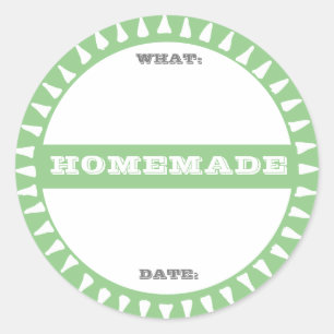 homemade canning jar write on pastel cute classic round sticker