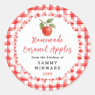 Homemade Caramel Apples Label