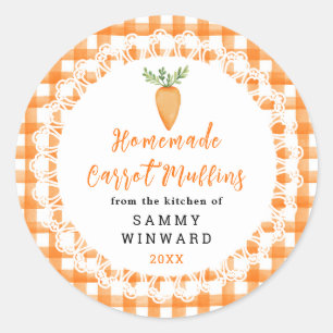 Homemade Carrot Muffins Label