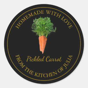 Homemade Carrot Pickle Label   Black