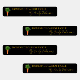 Homemade Carrot Pickle Thin Label