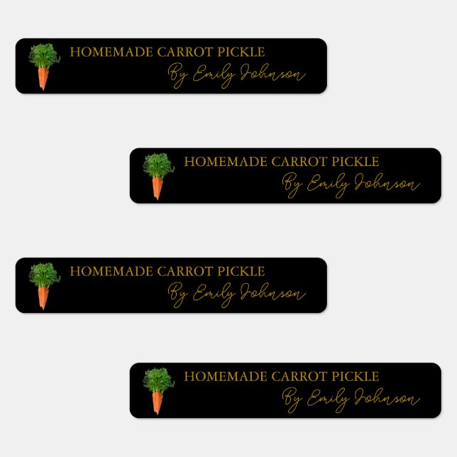 Homemade Carrot Pickle Thin Label (Group)