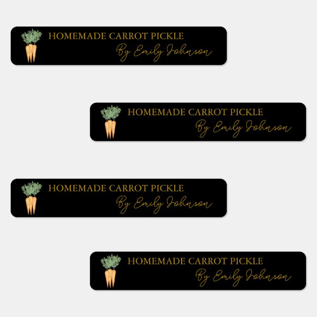 Homemade Carrot Pickle Thin Label (Group)