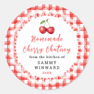 Homemade Cherry Chutney Jar Label