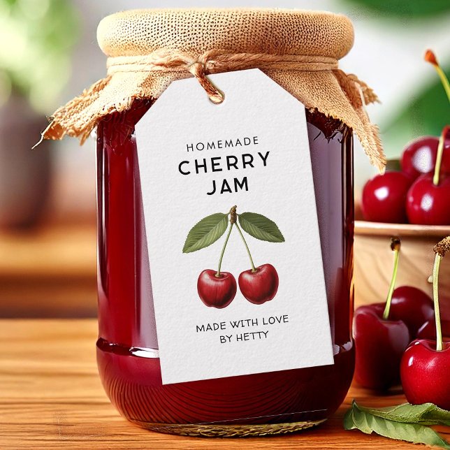 Homemade cherry jam labels vintage style (Creator Uploaded)