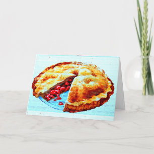 homemade cherry pie greeting card