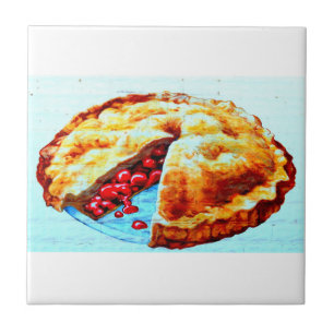 homemade cherry pie tile