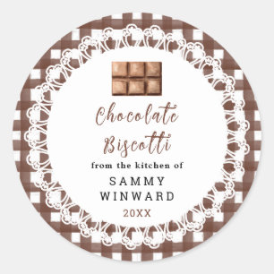 Homemade Chocolate Biscotti Label