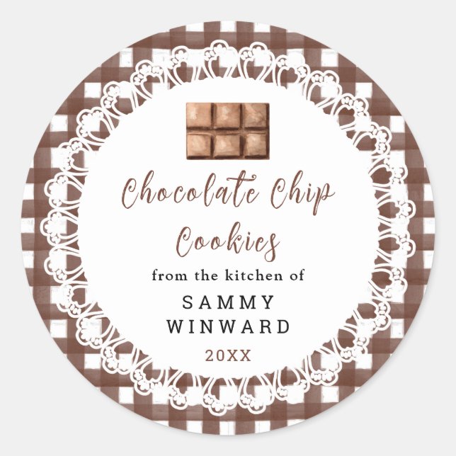 Homemade Chocolate Chip Cookies Label (Front)