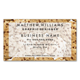 Homemade Chocolate Chip Cookies Magnetic Business Card