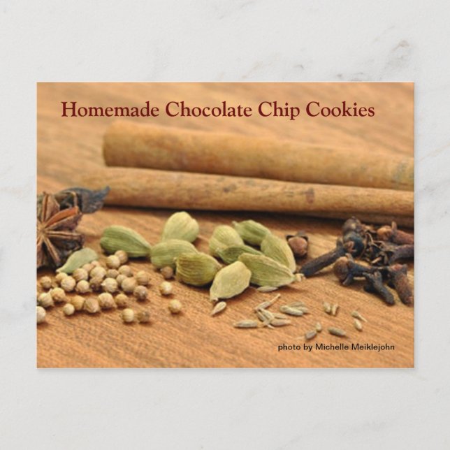 Homemade Chocolate Chip Cookies Postcard (Front)
