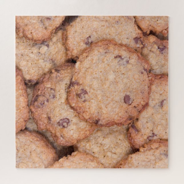 Homemade Chocolate Chip Oatmeal Cookies Jigsaw Puzzle (Horizontal)