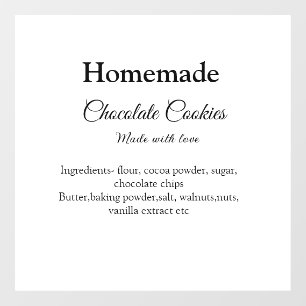 Homemade chocolate cookies made with love add text