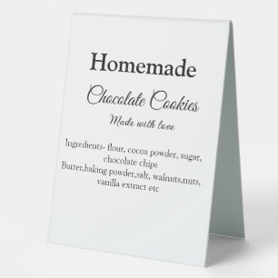 Homemade chocolate cookies made with love add text