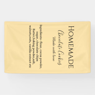 Homemade chocolate cookies made with love add text banner