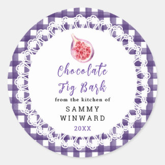 Homemade Chocolate Fig Bark Label